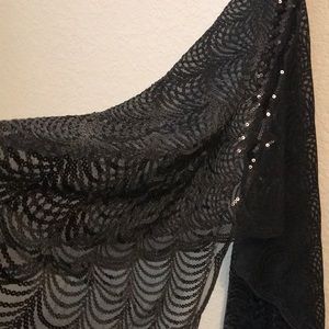 Scalloped sequin shawl.Excellent Condition